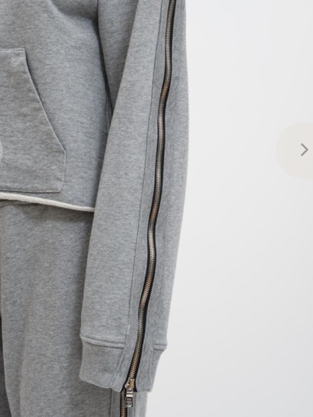 RTA Grey Zipper Hoodie - Picture 2 of 5